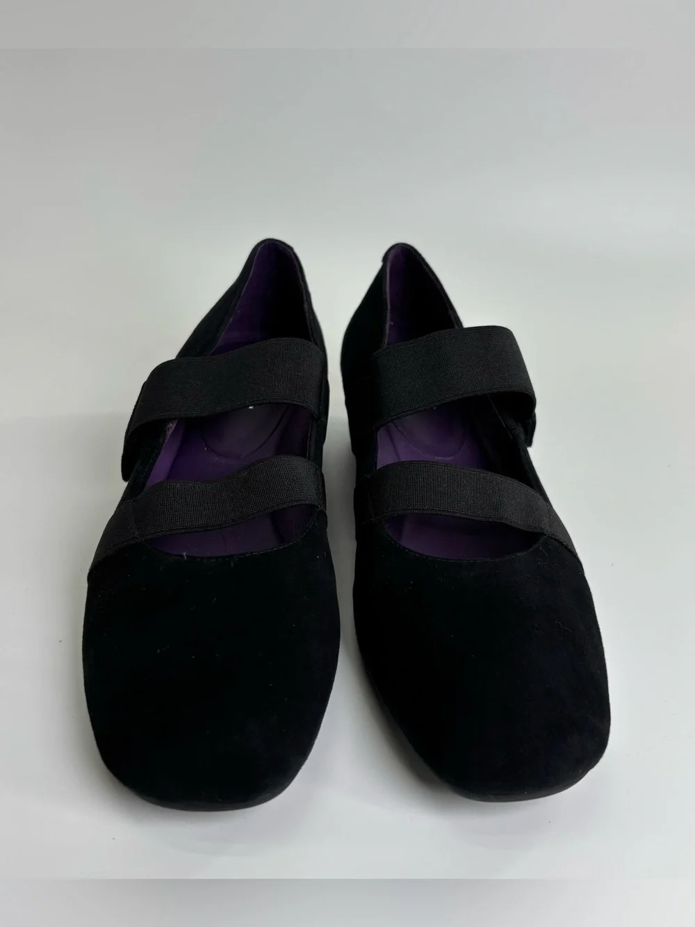 Vaneli Melle black suede wedge Mary Jane’s 8.5 Narrow